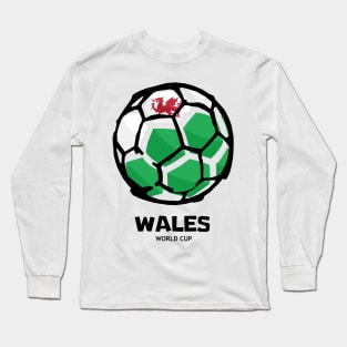 Wales Football Country Flag Long Sleeve T-Shirt